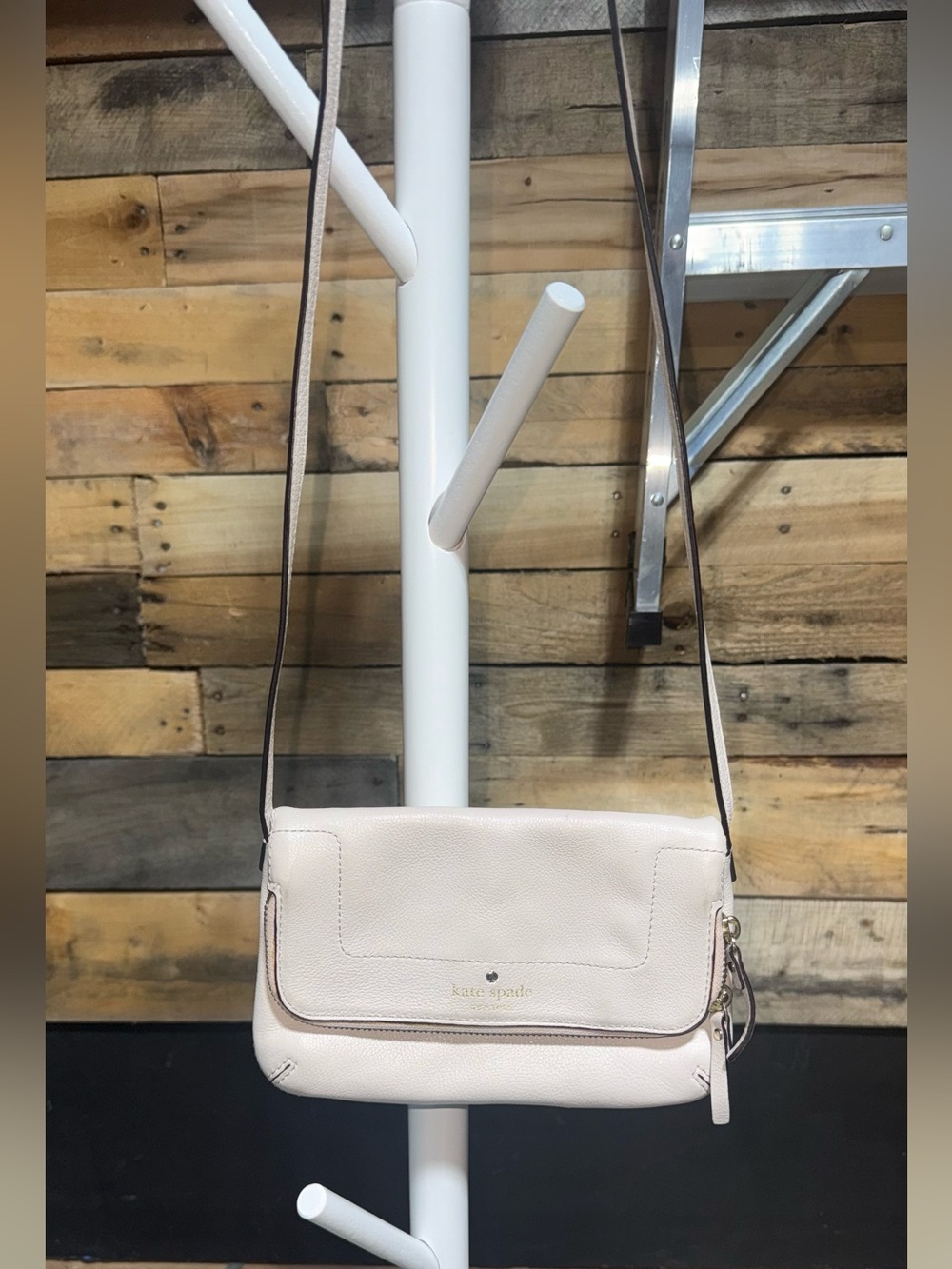 kate spade Pale Pink Pebbled Leather Crossbody Bag